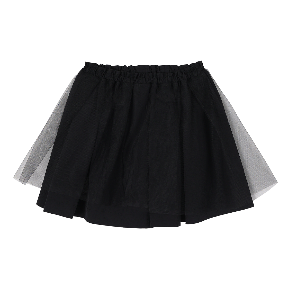 WH3SK319BK (W) SONGZIO Veiled Mini Skirt Black