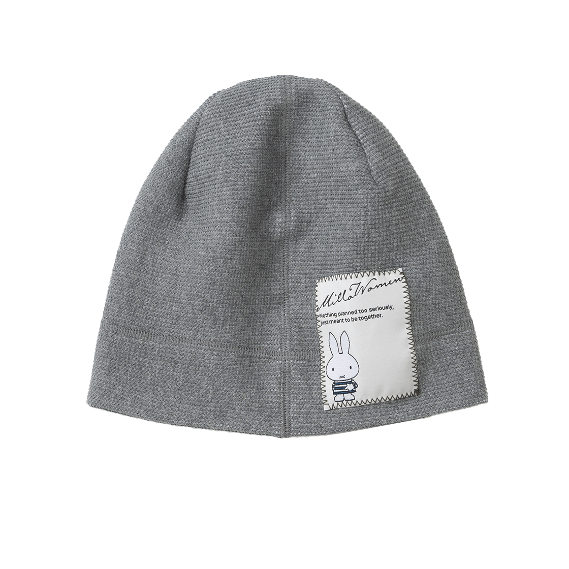 밀로 우먼 x 미피 미피 와플 비니 멜란지 그레이(MILLO WOMEN x miffy Miffy Waffle Beanie Melange Gray)