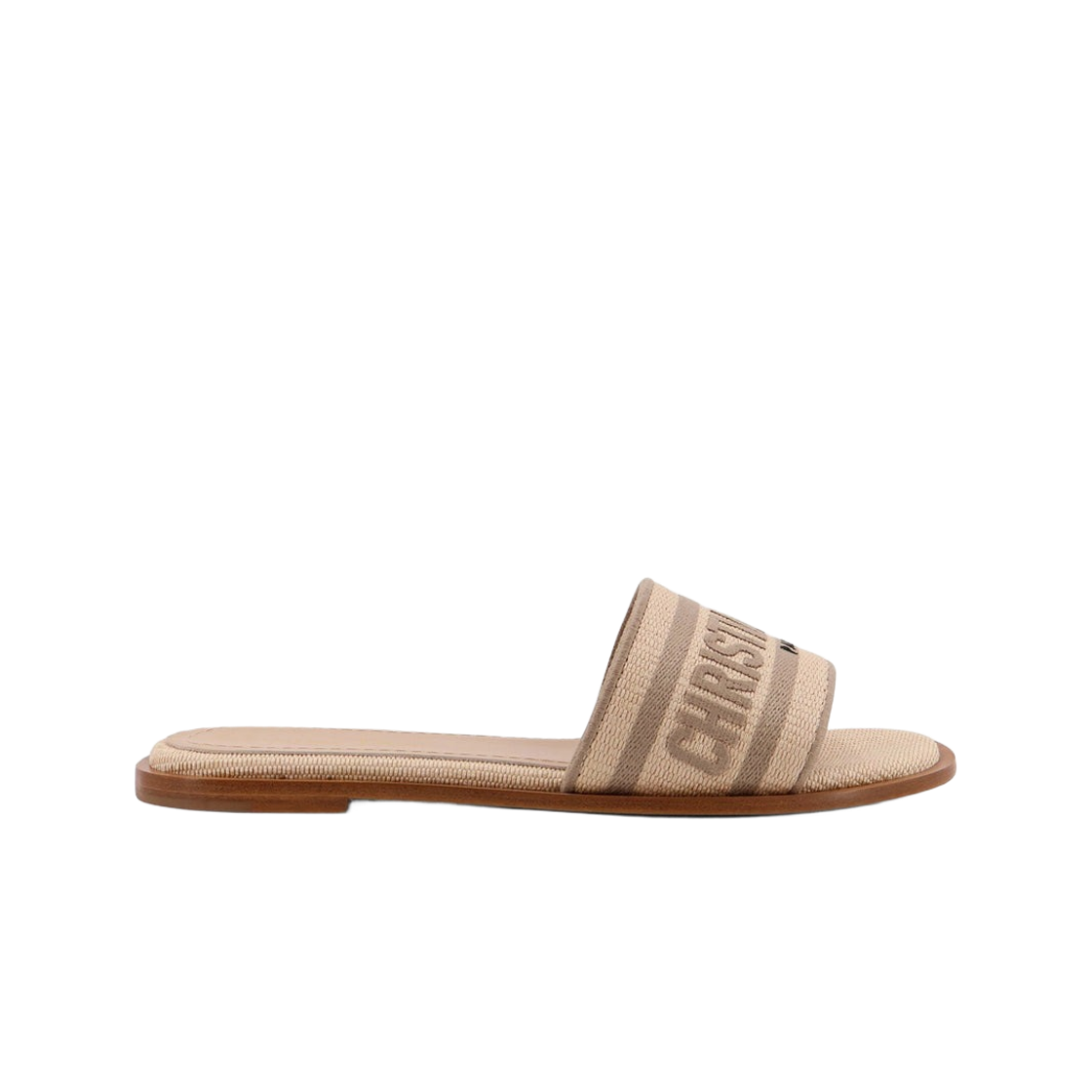 (W) 디올 디올리비에라 디웨이 슬라이드 자수 코튼 베이지((W) Dior Dioriviera Dway Slide Embroidery Cotton Beige)