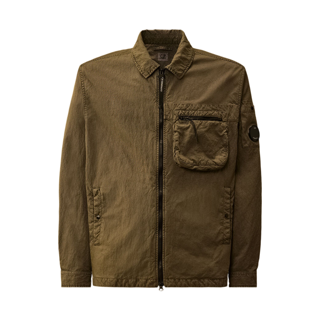 20CMOS074A110540S610 C.P. Company Panama-R Zipped Lens Overshirt Moss Gray Green - 26SS