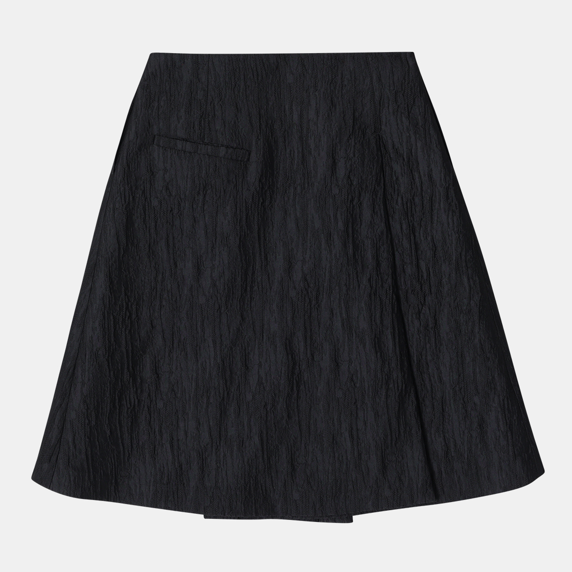 (W) 송지오 자카드 코쿤 랩 스커트 블랙((W) SONGZIO Jacquard Cocoon Wrap Skirt Black) - 2