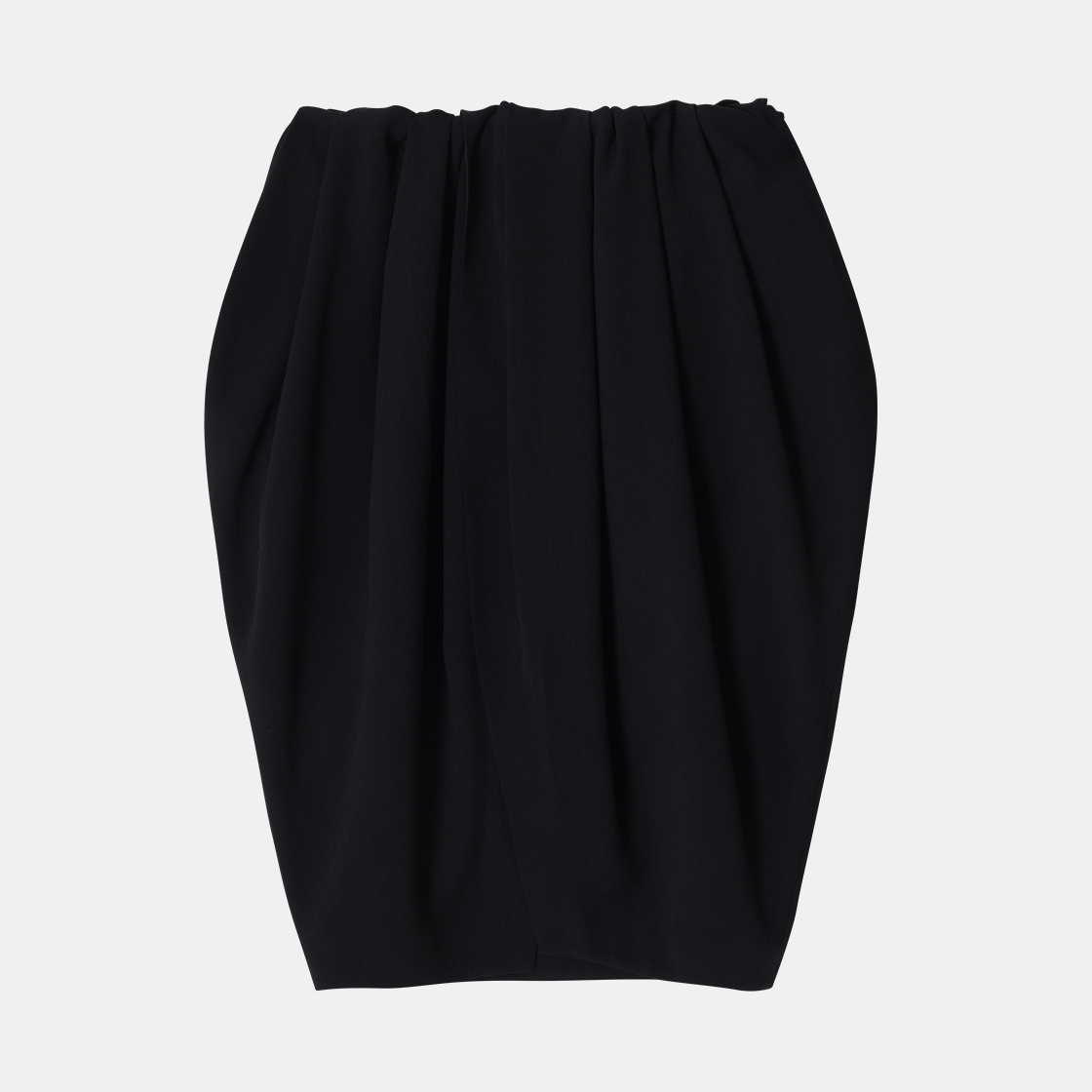 (W) 송지오 웨이브 드레이프 스커트 블랙((W) SONGZIO Wave Drape Skirt Black) - 2