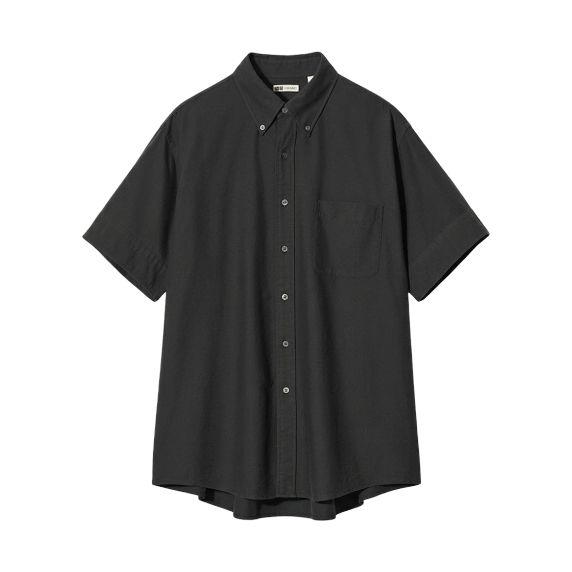 487897-09 Uniqlo x F.Risso Oxford Oversized Short Sleeve Shirt Black