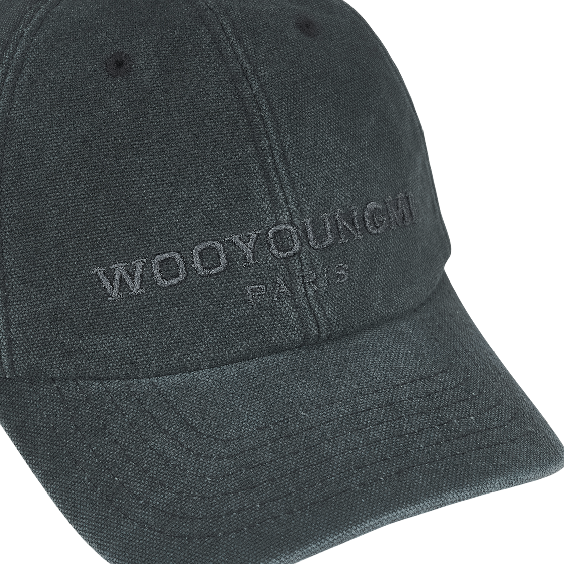 우영미 다잉 로고 볼캡 그레이 - 26SS(Wooyoungmi Dyeing Logo Ball Cap Grey - 26SS) - 4
