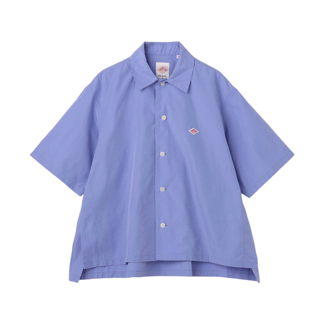 DT-B0223-CPL (W) Danton Cotton Poplin Half Sleeve Shirt Light Blue