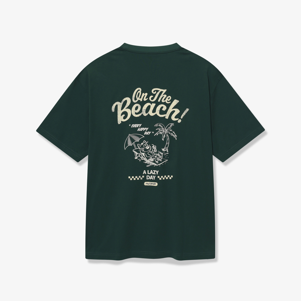 [6% 적립] 휠라 Coldwave+  온더비치 반팔티 그린([6% 적립] FILA Coldwave Beach T-Shirt Green) - 3