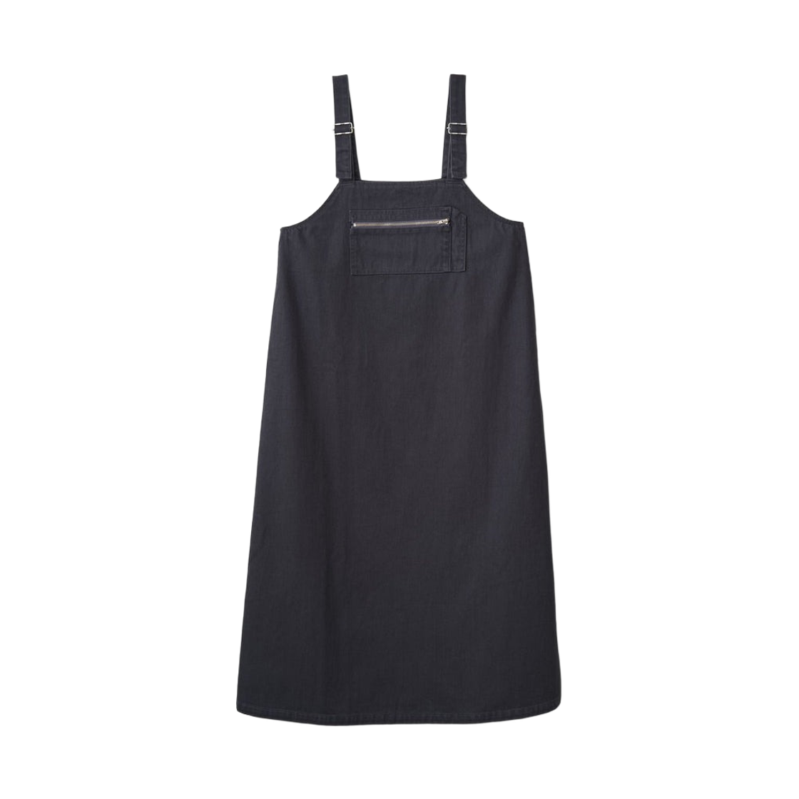 DT-F0009-RKG (W) Danton Cotton Drill Overalls Skirt Charcoal Black
