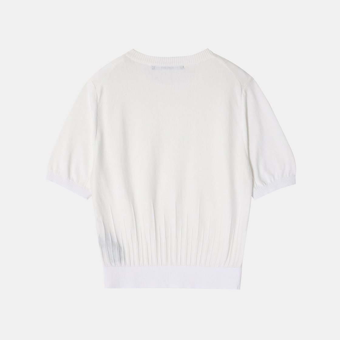 (W) 송지오 컬렉션 언더다트 크루넥 니트 아이보리((W) SONGZIO COLLECTION Underdart Crewneck Knit Ivory) - 2