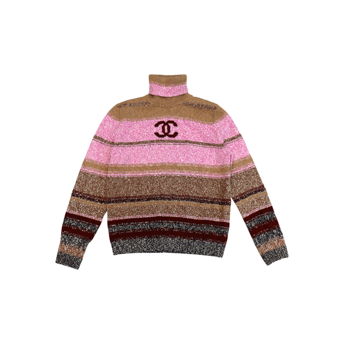 샤넬 36사이즈 핑크 터틀넥 니트(Chanel Pink Turtleneck Knit Sweater)