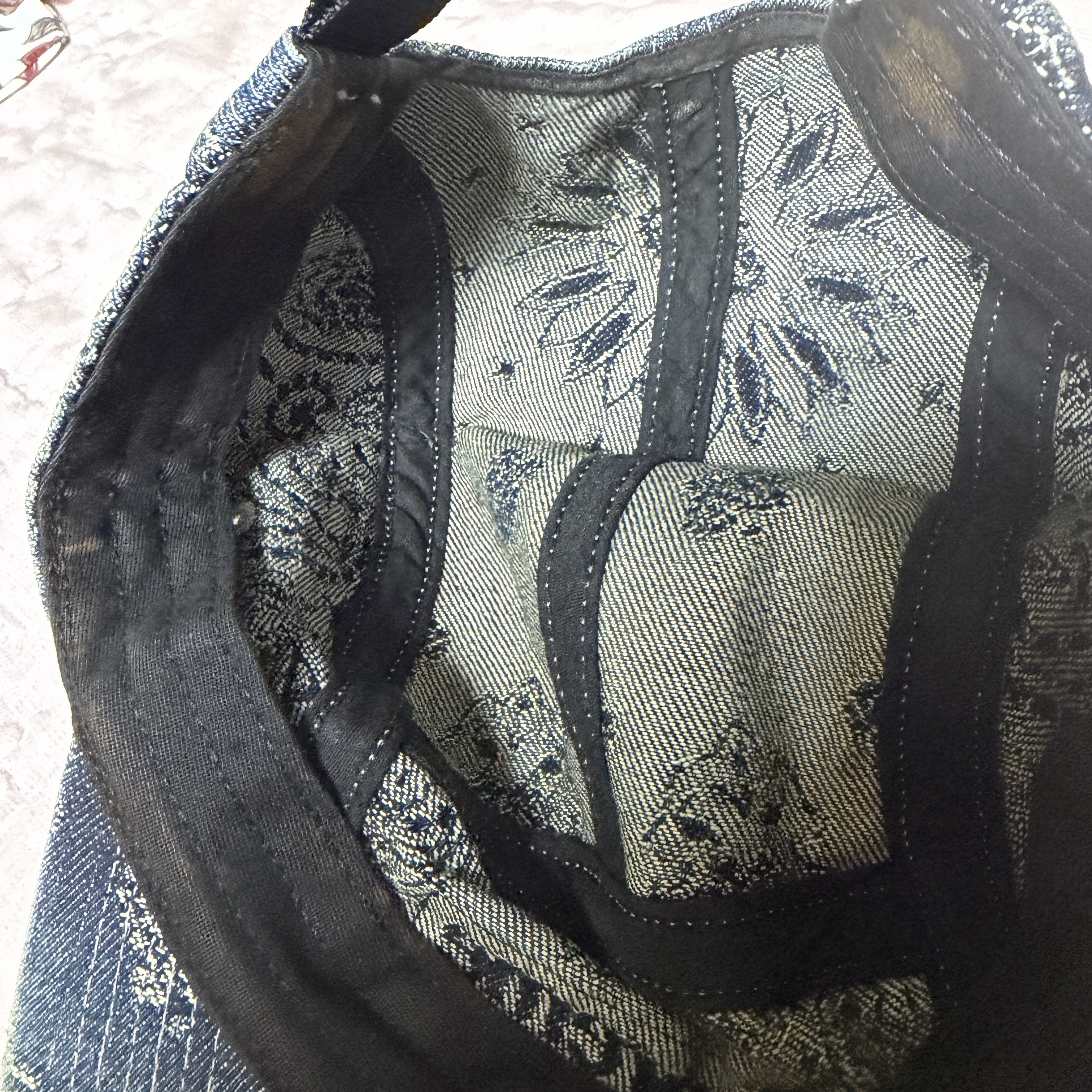 Supreme Bandana Jacquard Denim Camp Cap Blue - 25SS 착용 스타일 - 2