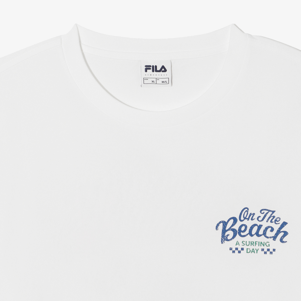 [6% 적립] 휠라 Coldwave+ 온더비치 반팔티 화이트([6% 적립] FILA Coldwave Beach T-Shirt White) - 3