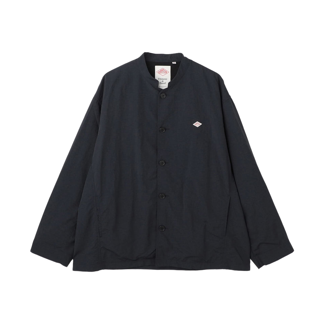 DT-A0761-TNY Danton Nylon Tusser Stand Collar Jacket Navy