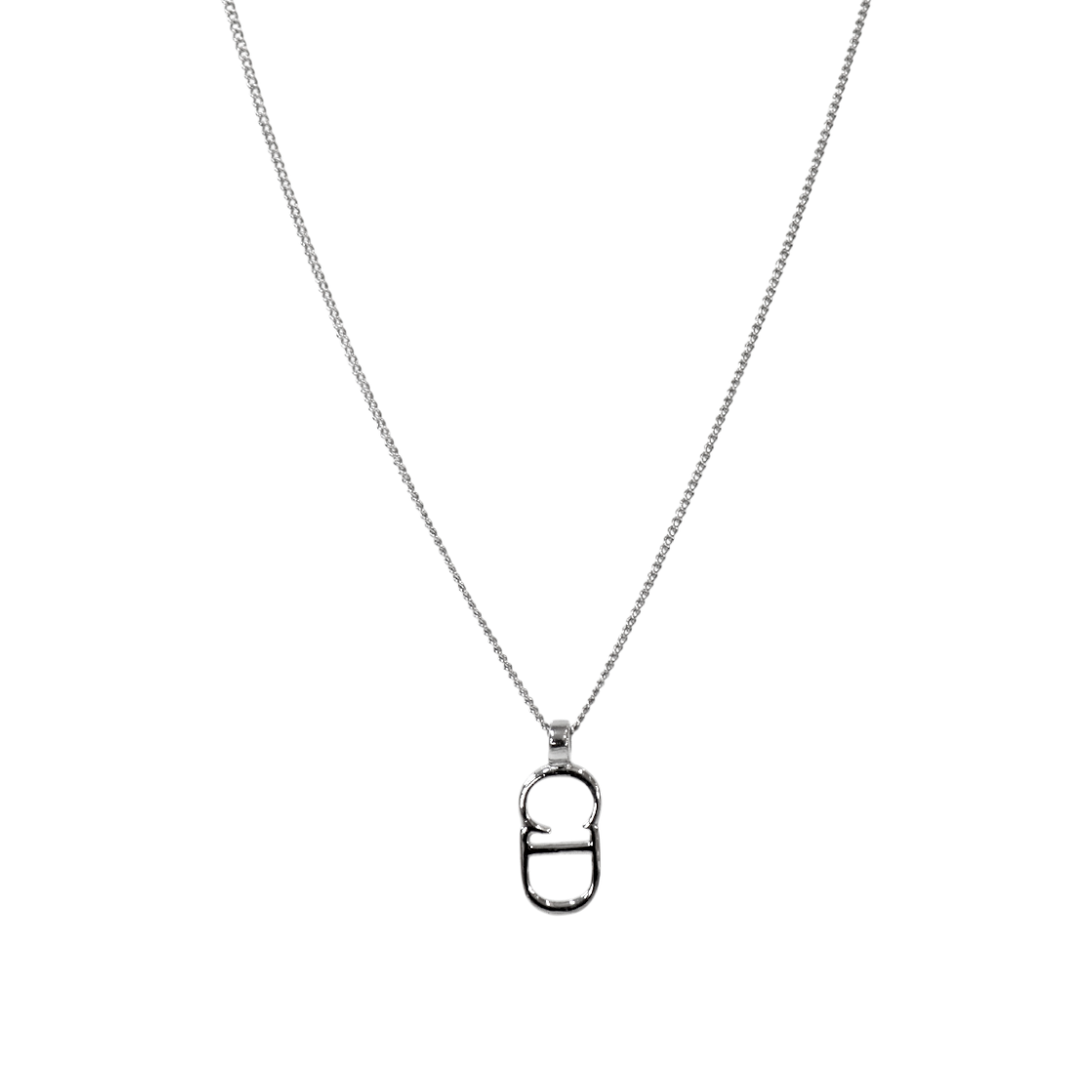 ITLO32UFIJDD Dior Vertical CD Silver Necklace A-B60510