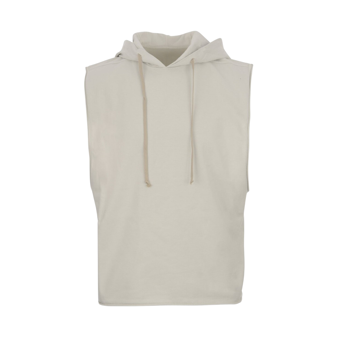 릭 오웬스 다크쉐도우 템플 후드 튜닉 퍼카 헤비 스웨트셔츠 저지 밀크(Rick Owens Drkshdw Temple Hooded Tunic in Furka Heavy Sweatshirt Jersey Milk)