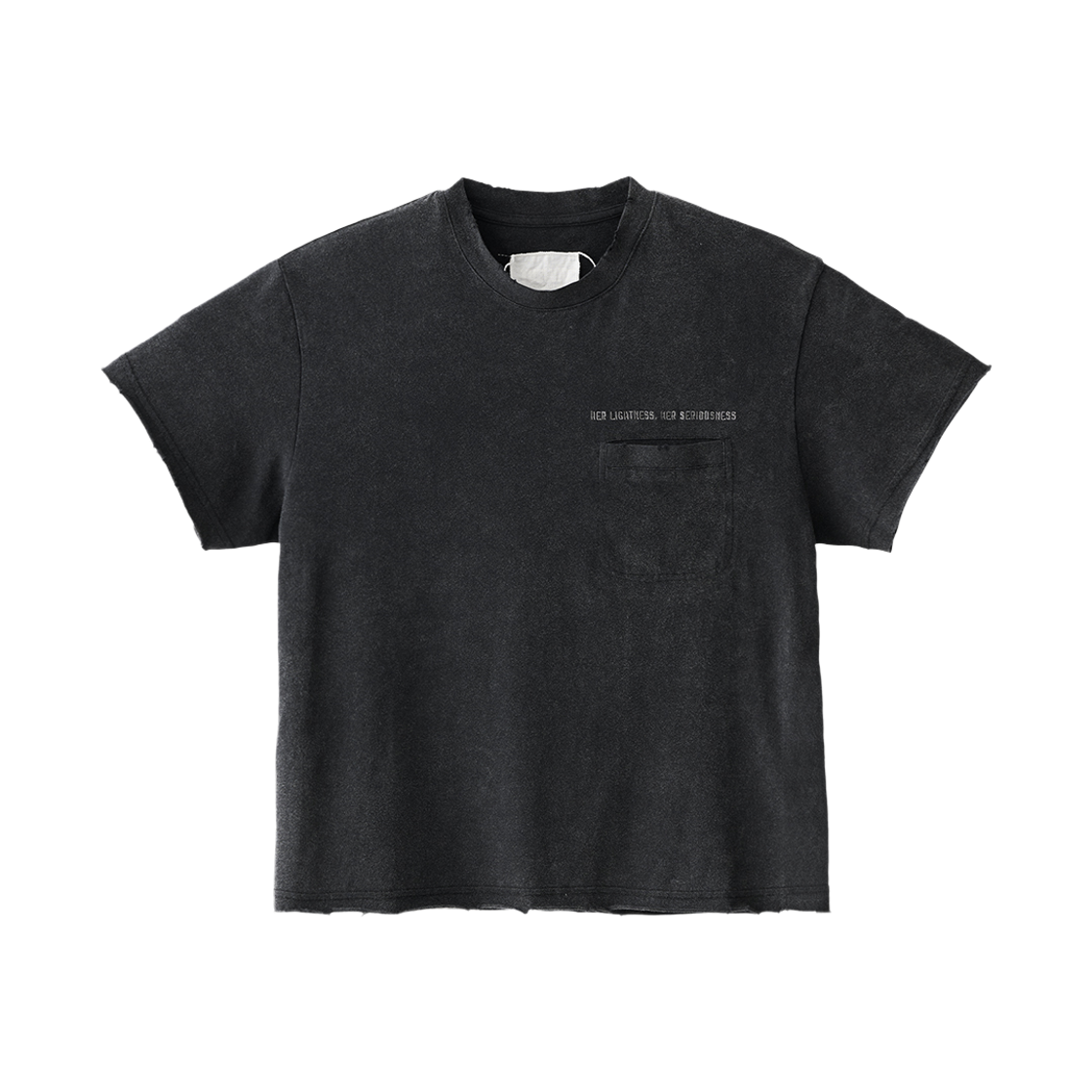 투위드 서머티셔트 워시드 블랙(Tuewid ‘Her’ Summer Distressed T-shirts In Washed Black)