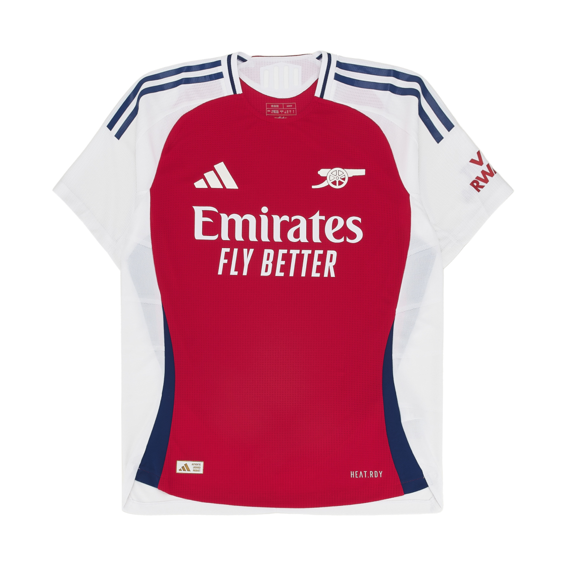 아디다스 아스널 24/25 홈 어센틱 저지 베러 스칼렛 화이트 - US 사이즈 (논 마킹 버전)(Adidas Arsenal 24/25 Home Authentic Jersey Better Scarlet White - US Sizing (Non Marking Ver.)) - 1