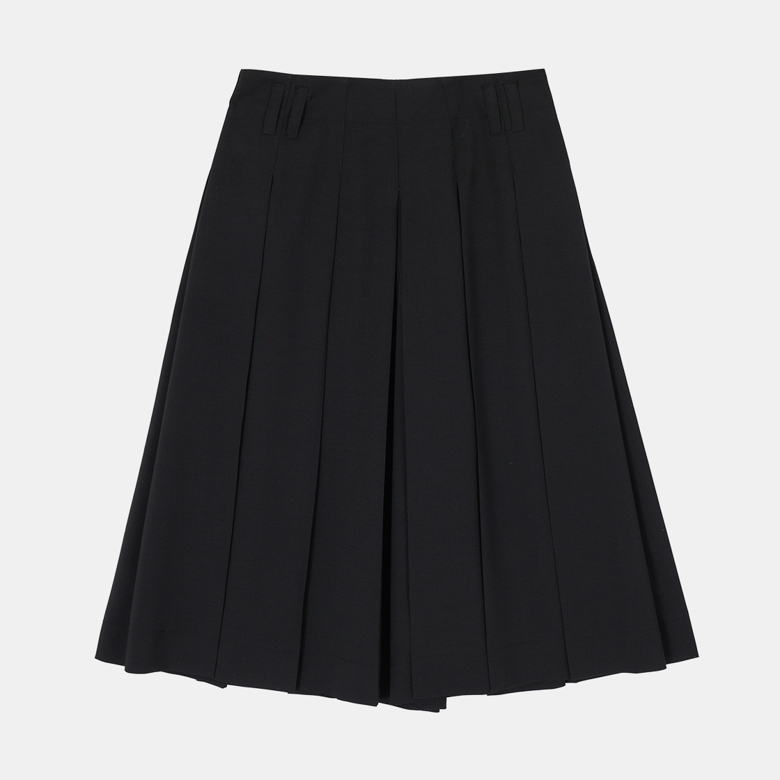(W) 송지오 와이드 폴드 크롭 팬츠 블랙((W) SONGZIO Wide Fold Crop Pants Black) - 2