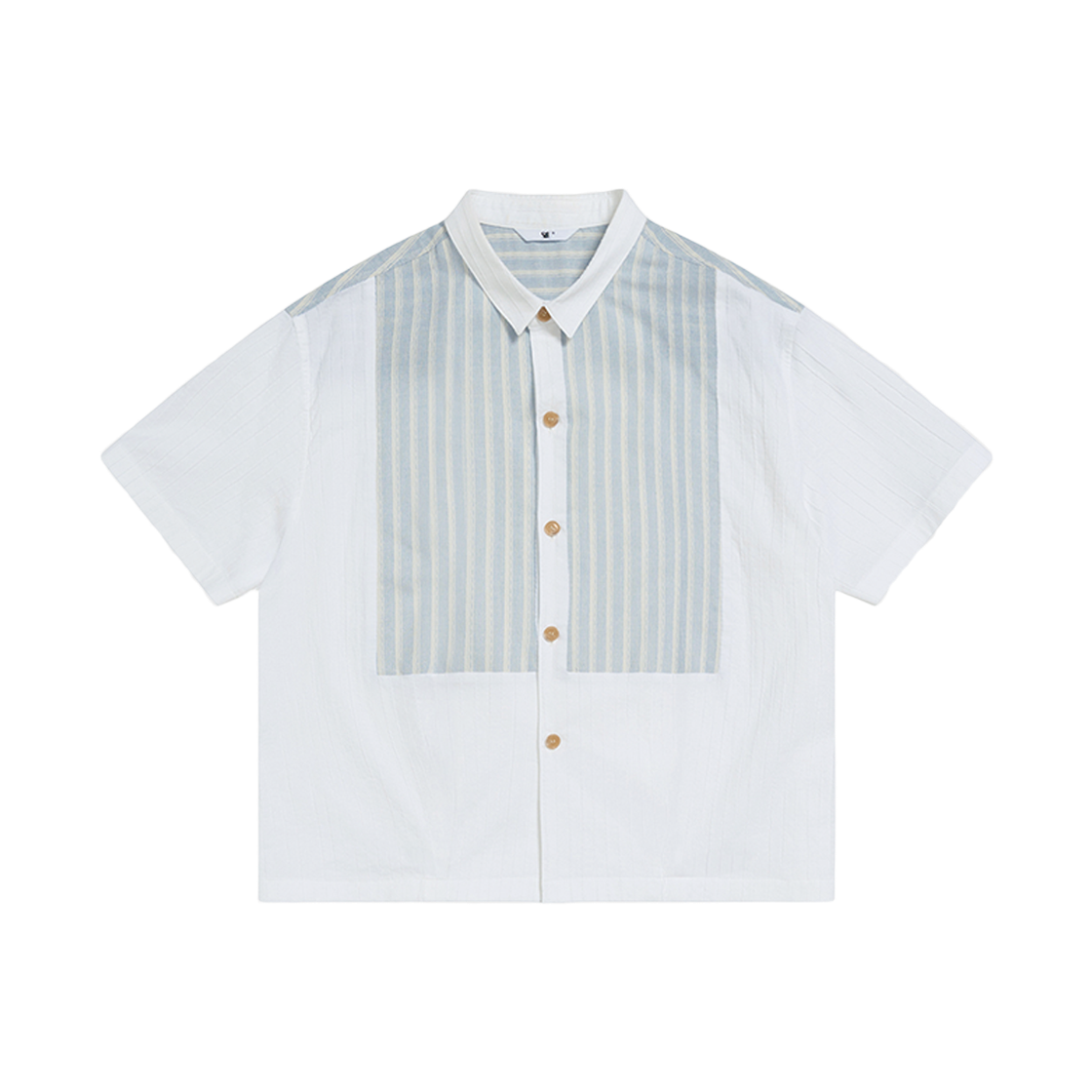 에스티유 스트라이프 패널 셔츠 인 화이트(STU Stripe Panel Shirt In White)