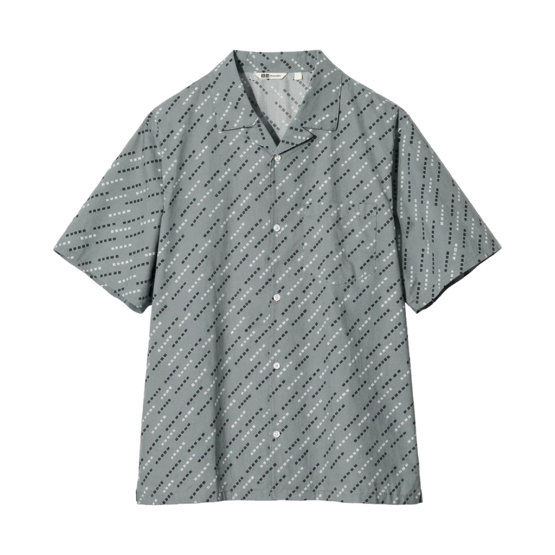 489136-07 Uniqlo x F.Risso Broad Printed Short Sleeve Shirt A Grey