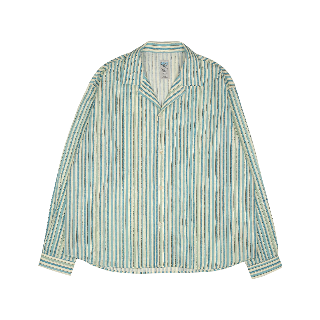 A-169 mmogarden Crayon Stripe Shirts Blue