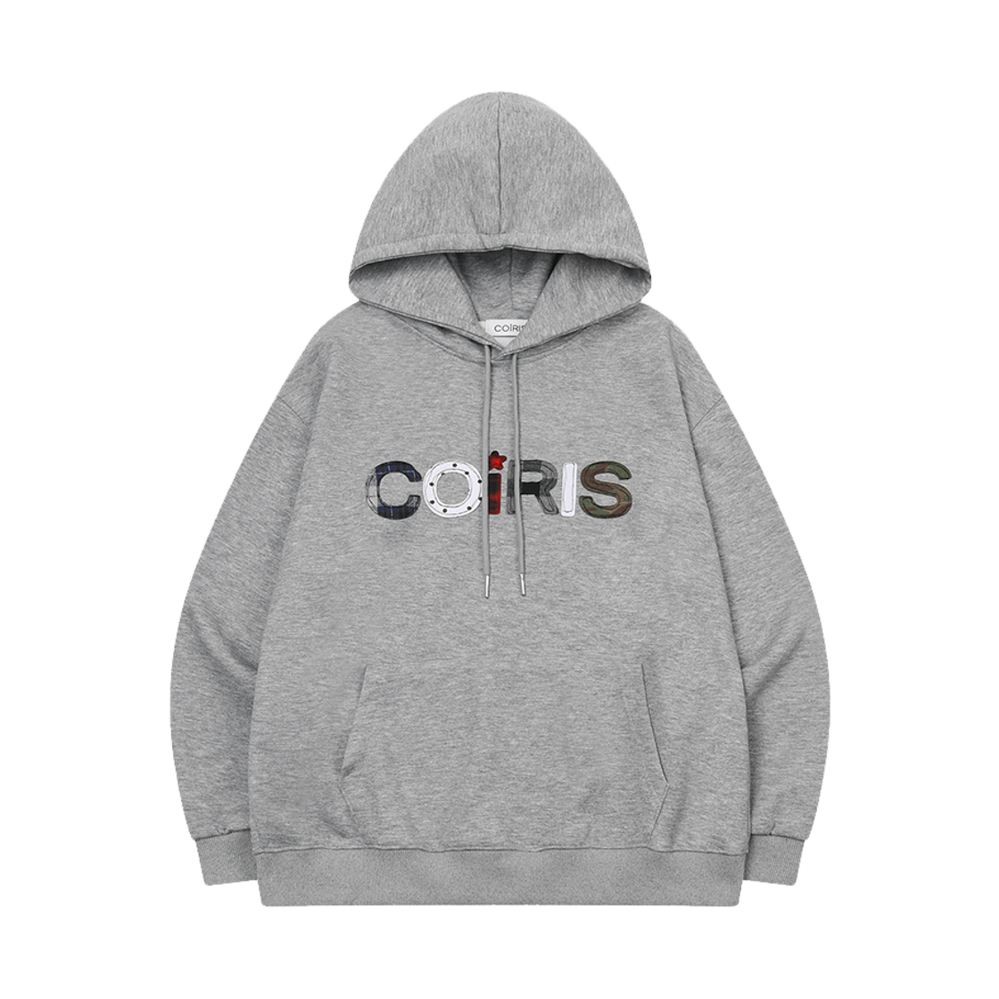 C-P000000P Coiris Vandy Vintage Applique Logo Hood T Gray