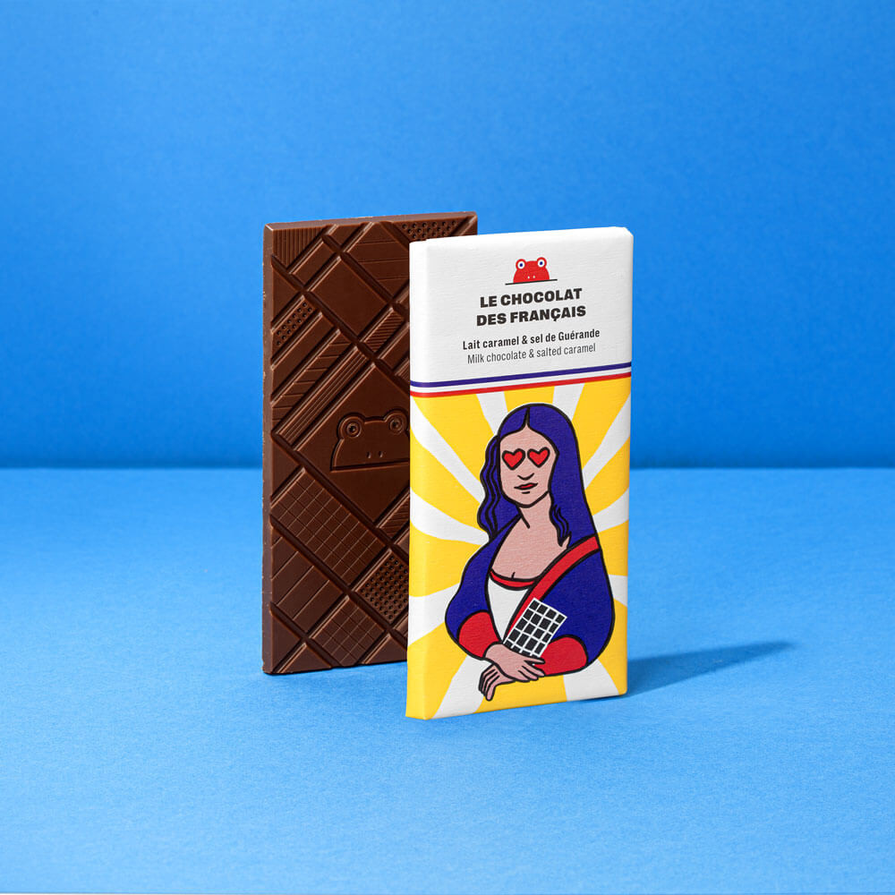 르쇼콜라데프랑세즈 모나리자 카라멜 밀크 초콜릿 바(LE CHOCOLAT DES FRANCAIS Mona Lisa Caramel Milk Chocolate Bar) - 2