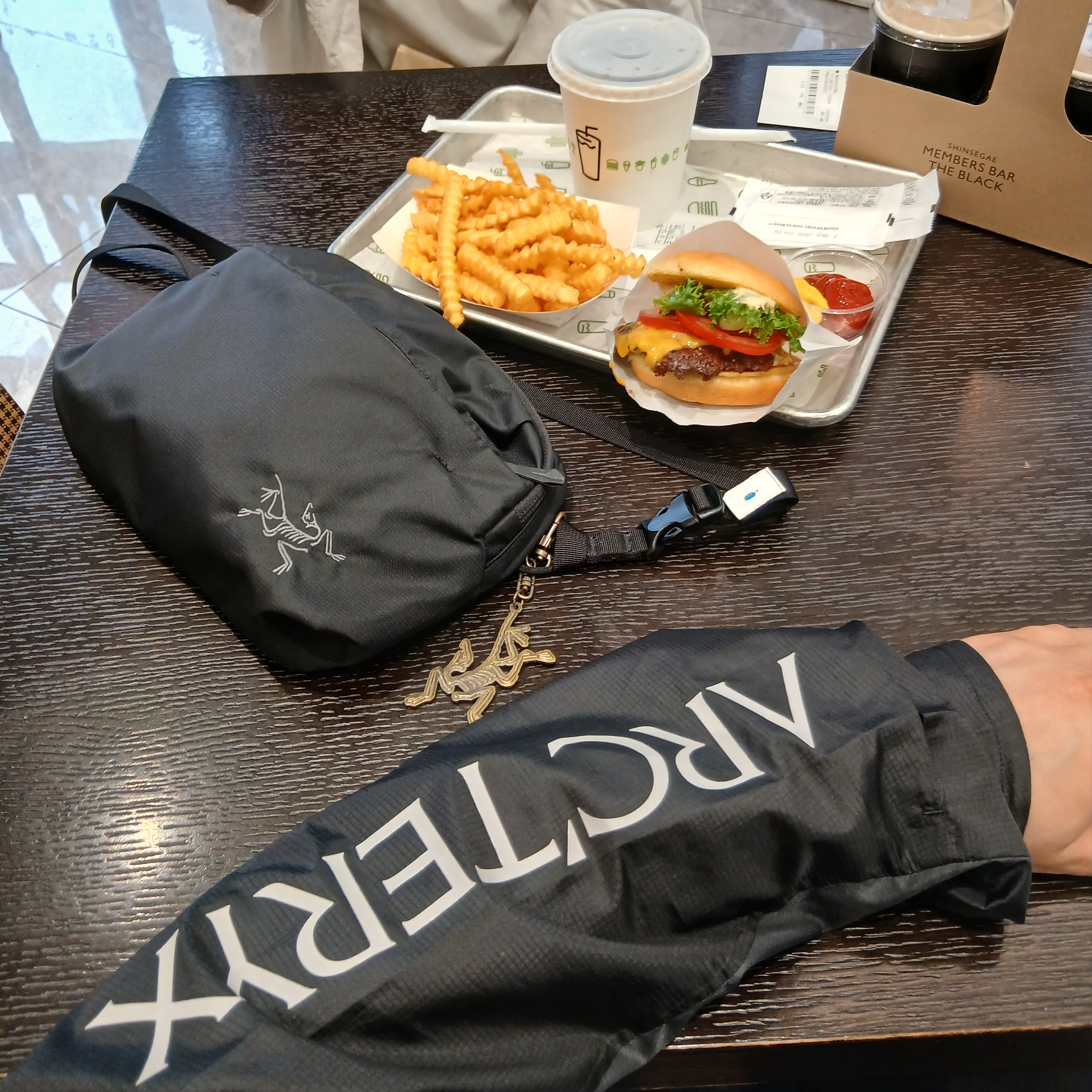 Arc'teryx Heliad 6 Crossbody Bag Black, Arc'teryx Keyring Metal 착용 스타일 - 4