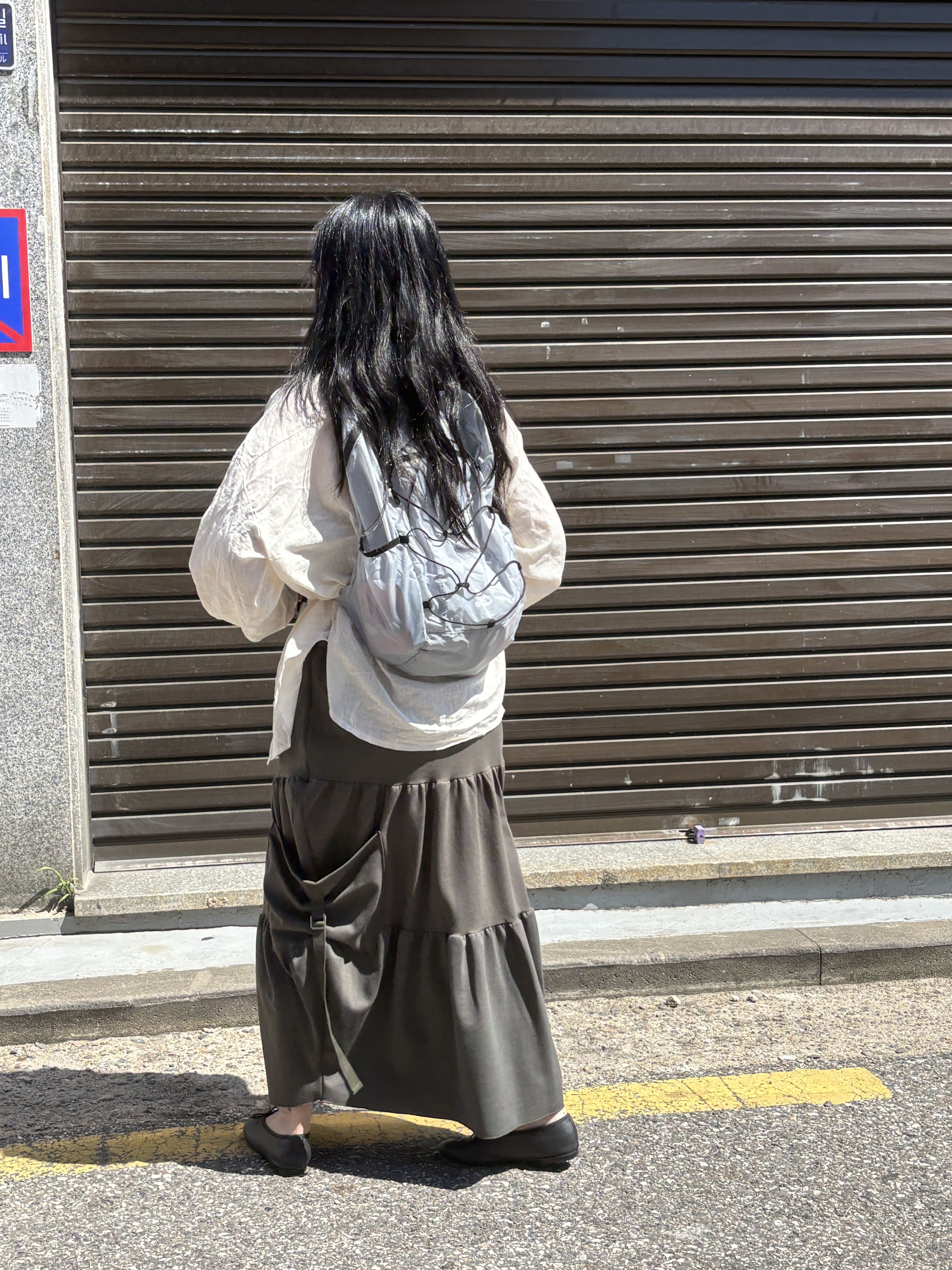 Heisan Ultra-light Compact Pocketbag V2 - Ice (L) 착용 스타일