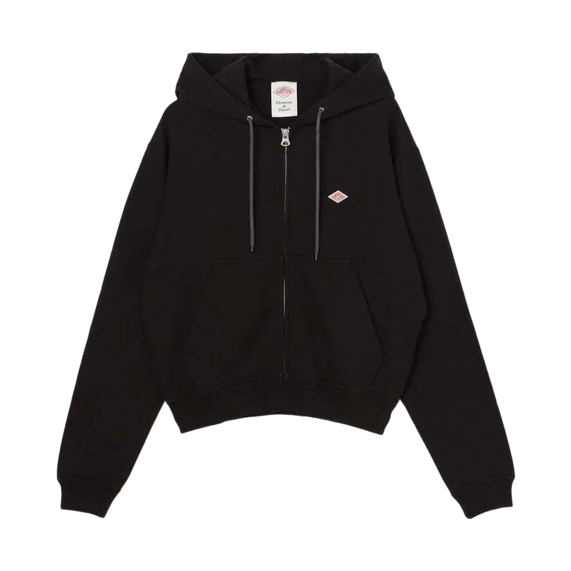 (W) 단톤 집 후드 차콜 그레이((W) Danton Zip Hoodie Charcoal Grey)