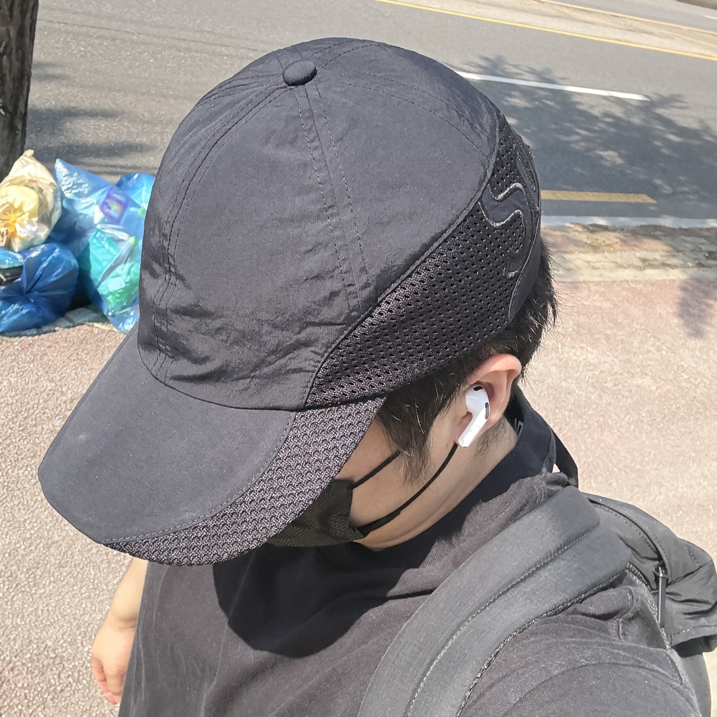 Supreme Cordura Mesh 6-Panel Black - 25SS 착용 스타일