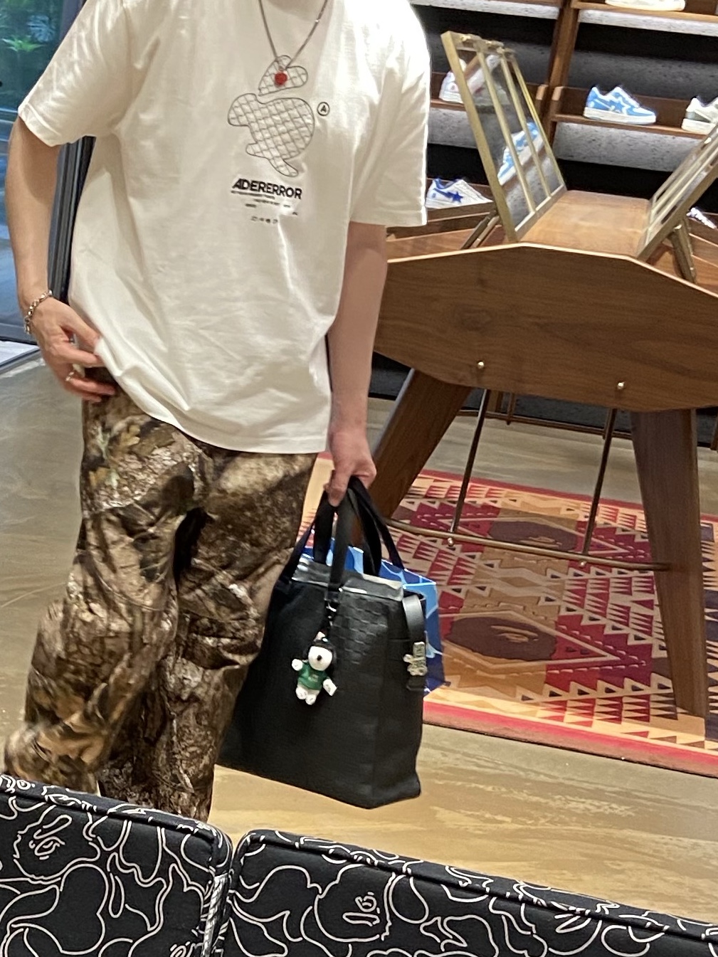 BAPE Sta Icon #1 Blue 착용 스타일