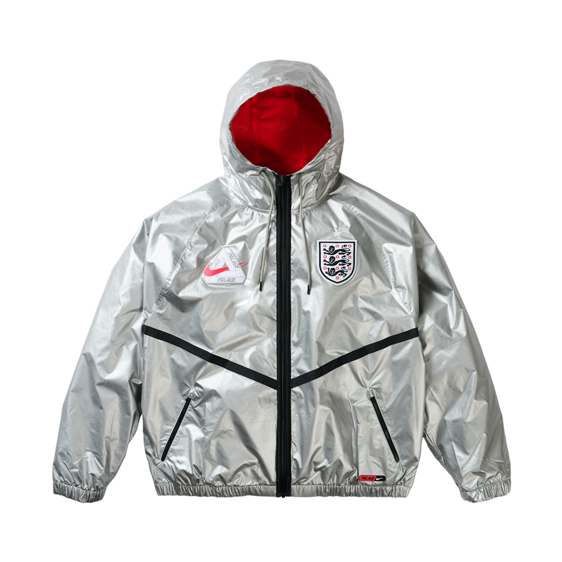 팔라스 x 나이키 잉글랜드 드라이핏 아카데미 앤섬 자켓 퓨터 그레이 브라이트 크림슨(Palace x Nike England Dri-Fit Academy Anthem Jacket Pewter Grey Bright Crimson)