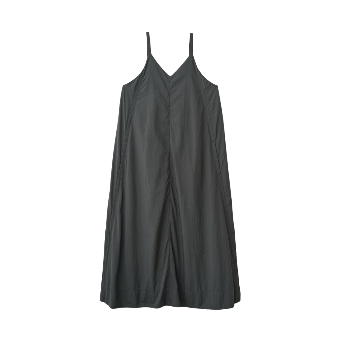 DT-G0114-NSB (W) Danton Nylon Taffeta Camisole Dress Charcoal