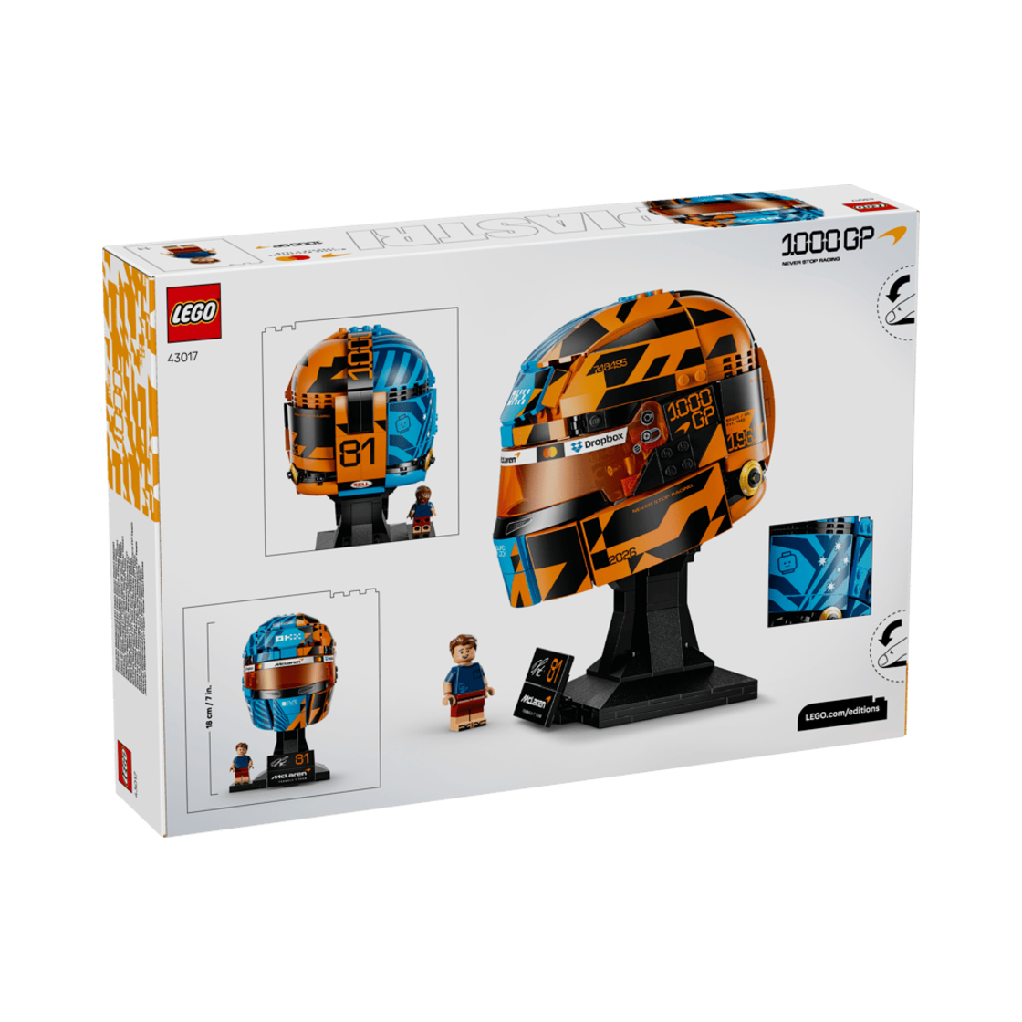 레고 에디션 맥라렌 마스터카드 F1 팀 오스카 피아스트리 헬멧(Lego Editions Mclaren Mastercard F1 Team Oscar Piastri Helmet) - 2