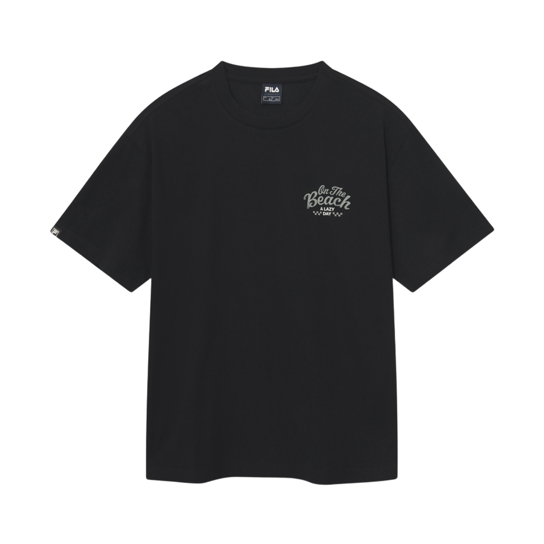 [6% 적립] 휠라 Coldwave+  온더비치 반팔티 블랙([6% 적립] FILA Coldwave Beach T-Shirt Black)