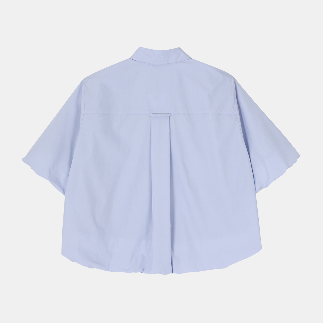 (W) 송지오 벌룬 셔링 하프 셔츠 스카이 블루((W) SONGZIO Balloon Shirring Half Shirt Sky Blue) - 2