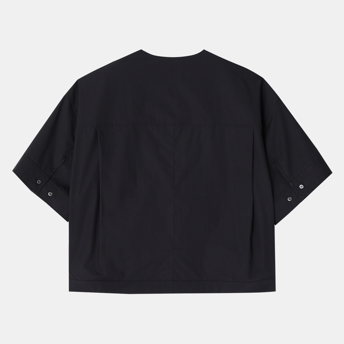 (W) 송지오 컬렉션 바이어스 컷 하프 셔츠 블랙((W) SONGZIO COLLECTION Bias Cut Half Shirt Black) - 2