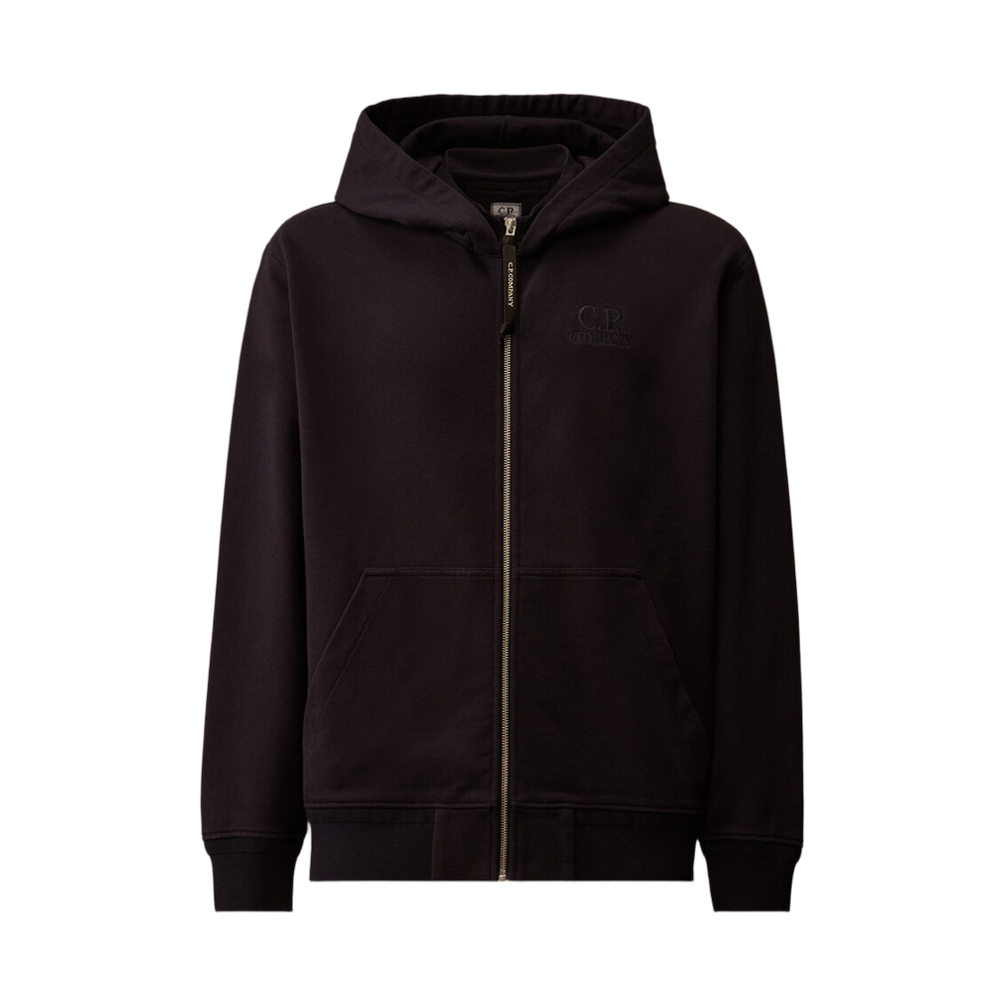 20CMSS025A005086W888 C.P. Company Diagonal Raised Fleece Zip Hooded Sweatshirt Total Eclipse Blue - 26SS