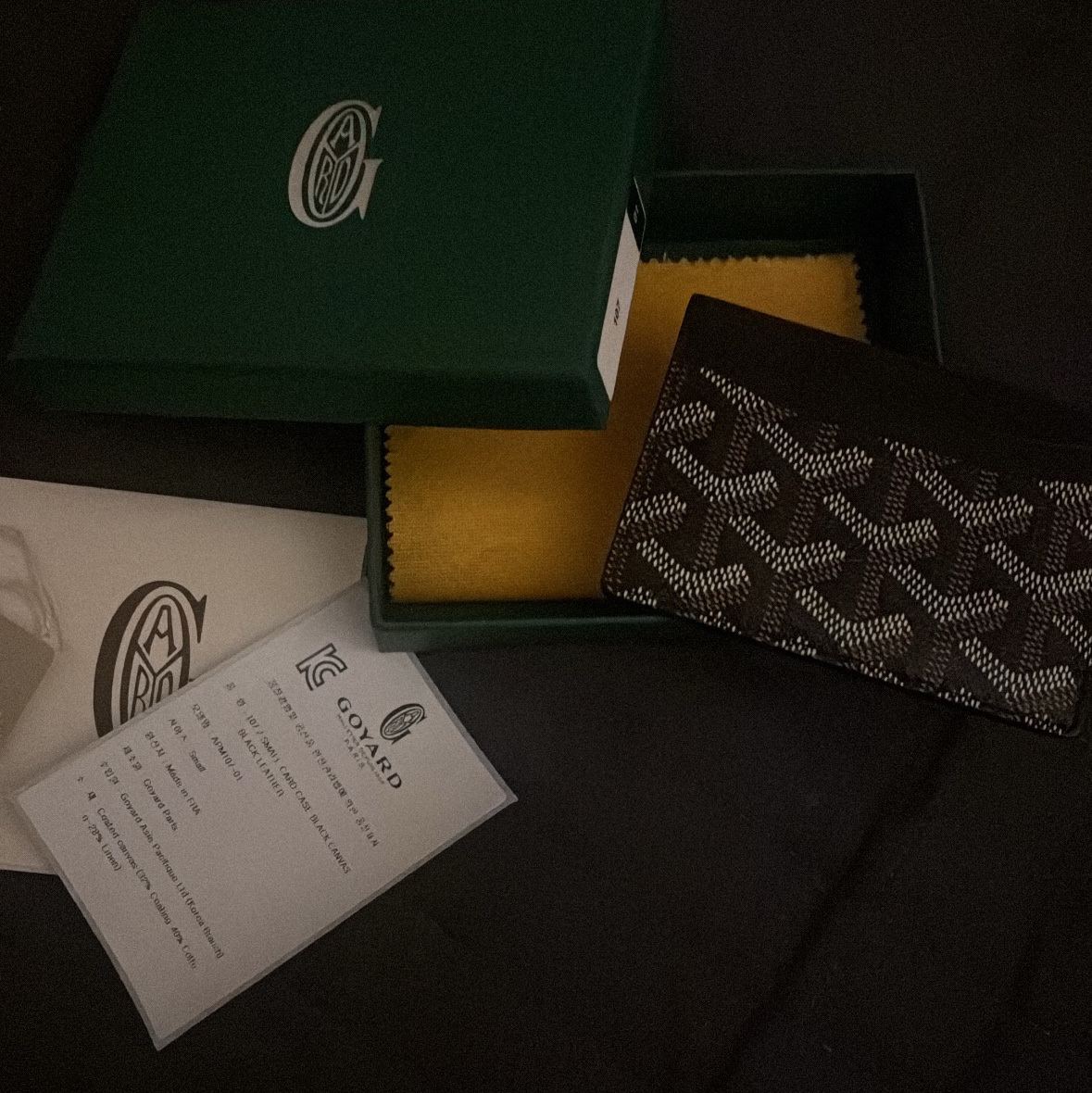 Goyard Saint Sulpice Card Holder Black 착용 스타일