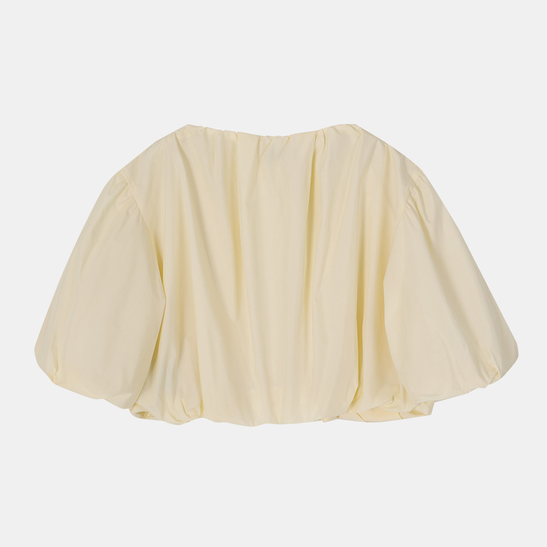 (W) 송지오 볼륨 드레이프 크롭탑 레몬((W) SONGZIO Volume Drape Crop Top Lemon) - 2