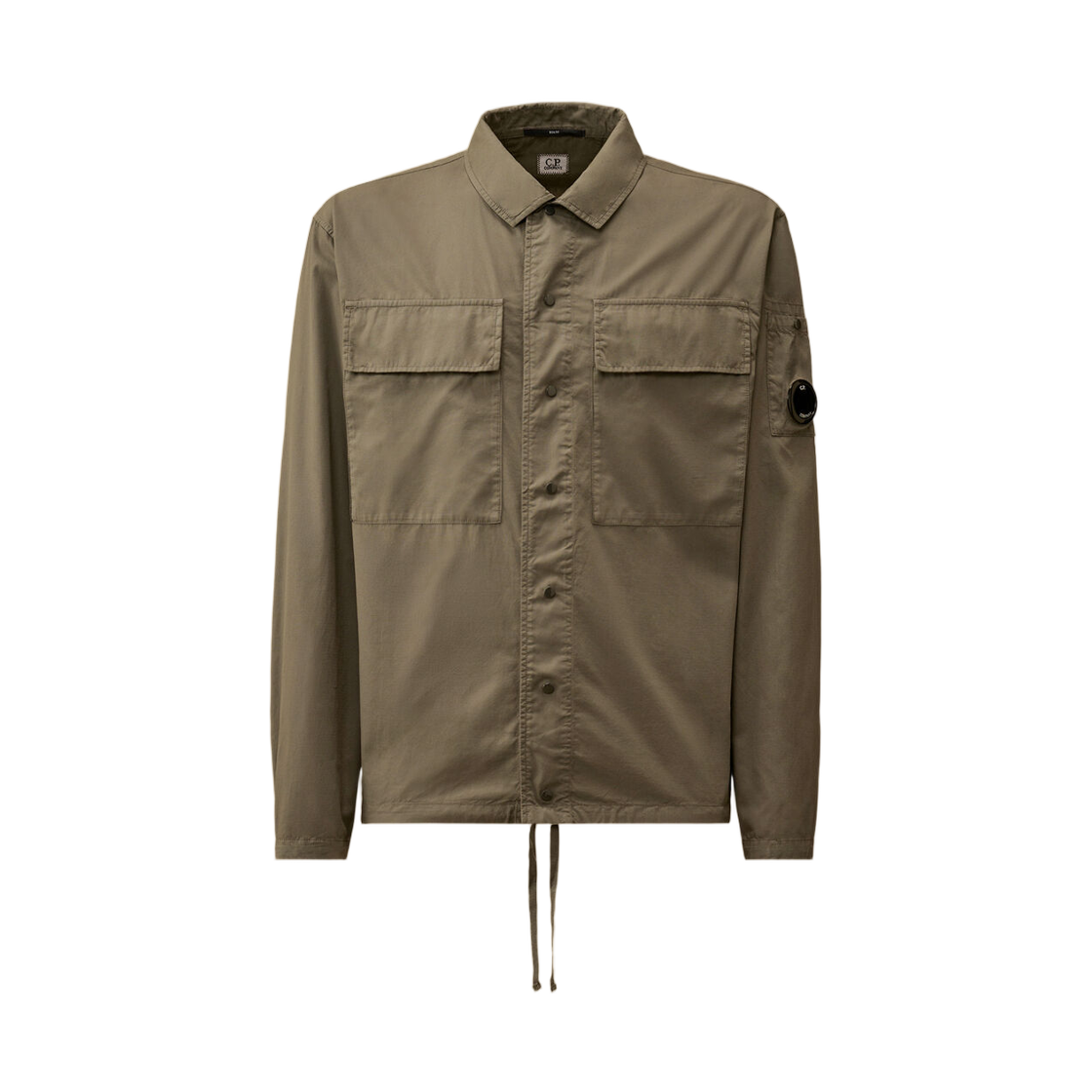 20CMOS237A005691G921 C.P. Company Cotton Rip-Stop Boxy Button Lens Overshirt Gunmetal Grey - 26SS