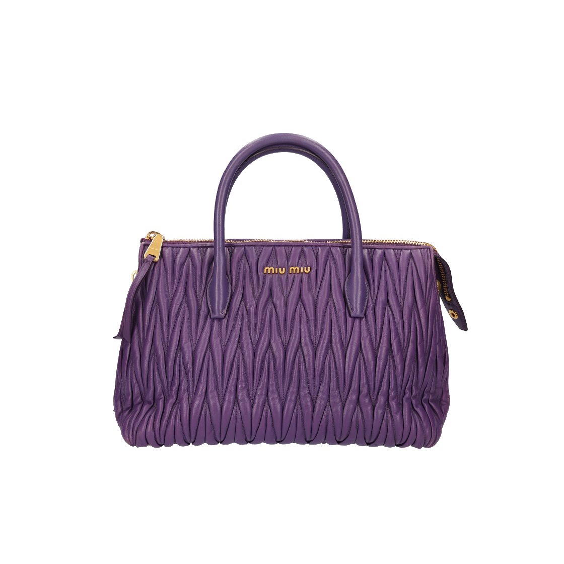 IT27LGRSSGMU Miu Miu RN1016 Matelasse Tote Bag Purple