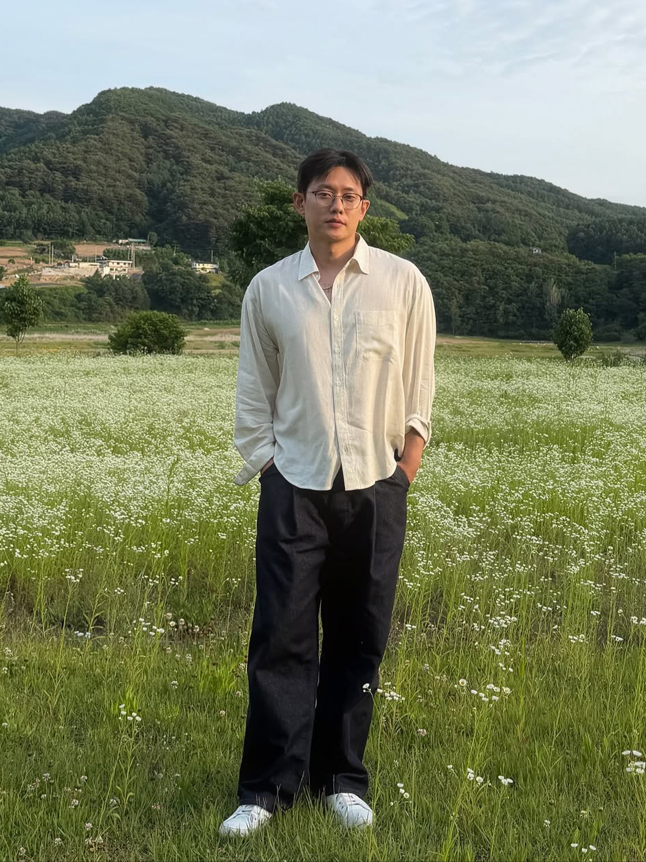 Knitted Linen Crop Shirts Linen, Knitted Linen Crop Shirts Navy 착용 스타일 - 1