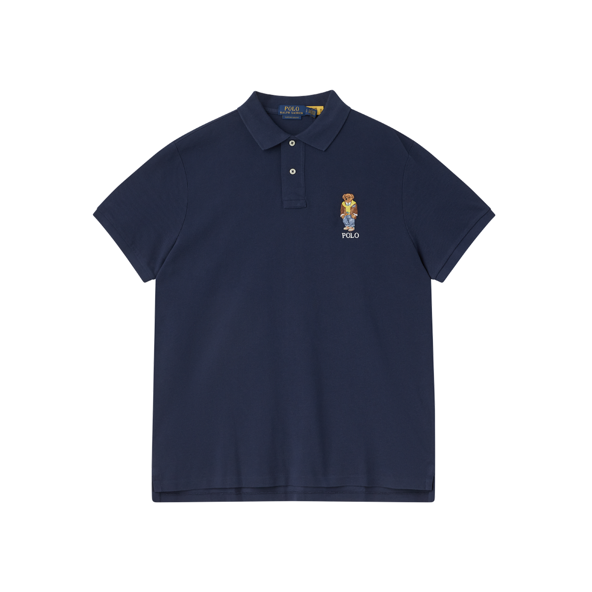 KM6CTSSRL60BL [15% 적립] Polo Ralph Lauren Custom Slim Polo Bear Mesh Polo Shirt Blue - 26FW