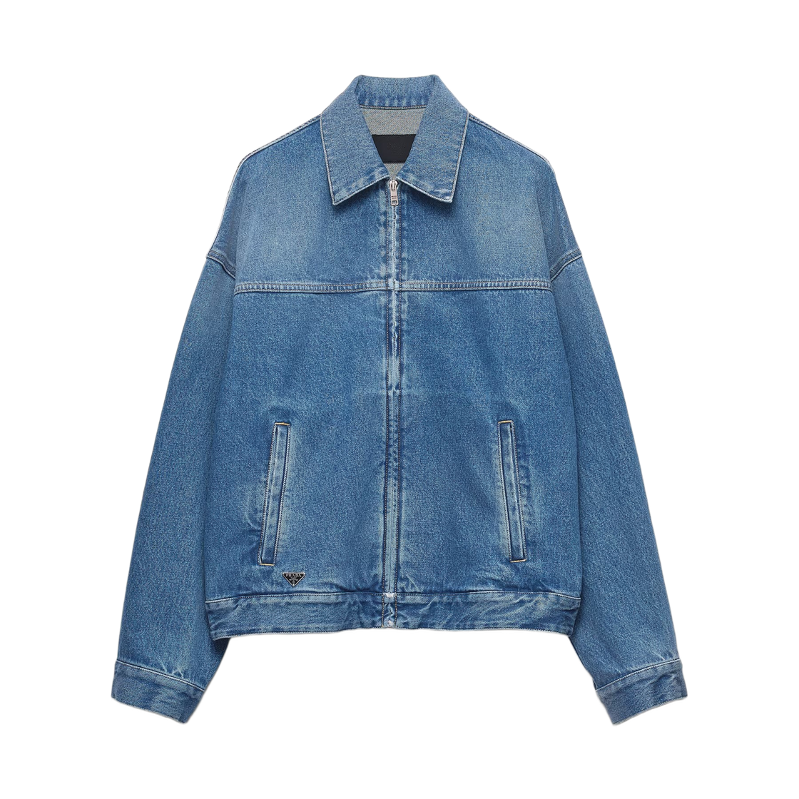GEB294-19M7-F0008 Prada Denim Blouson Jacket Blue