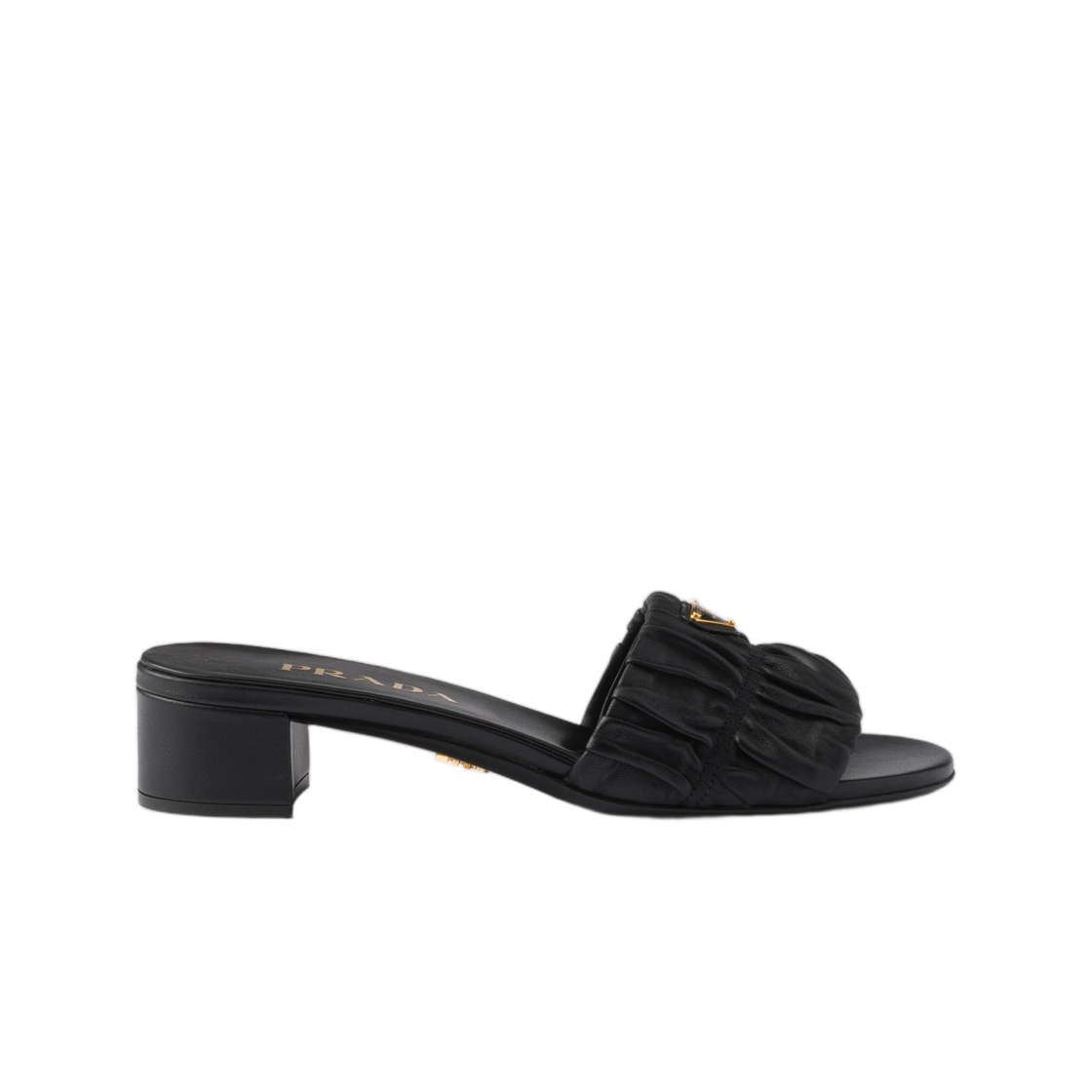 1XX810-038-F0002 (W) Prada Matelasse Nappa Leather Slides Black