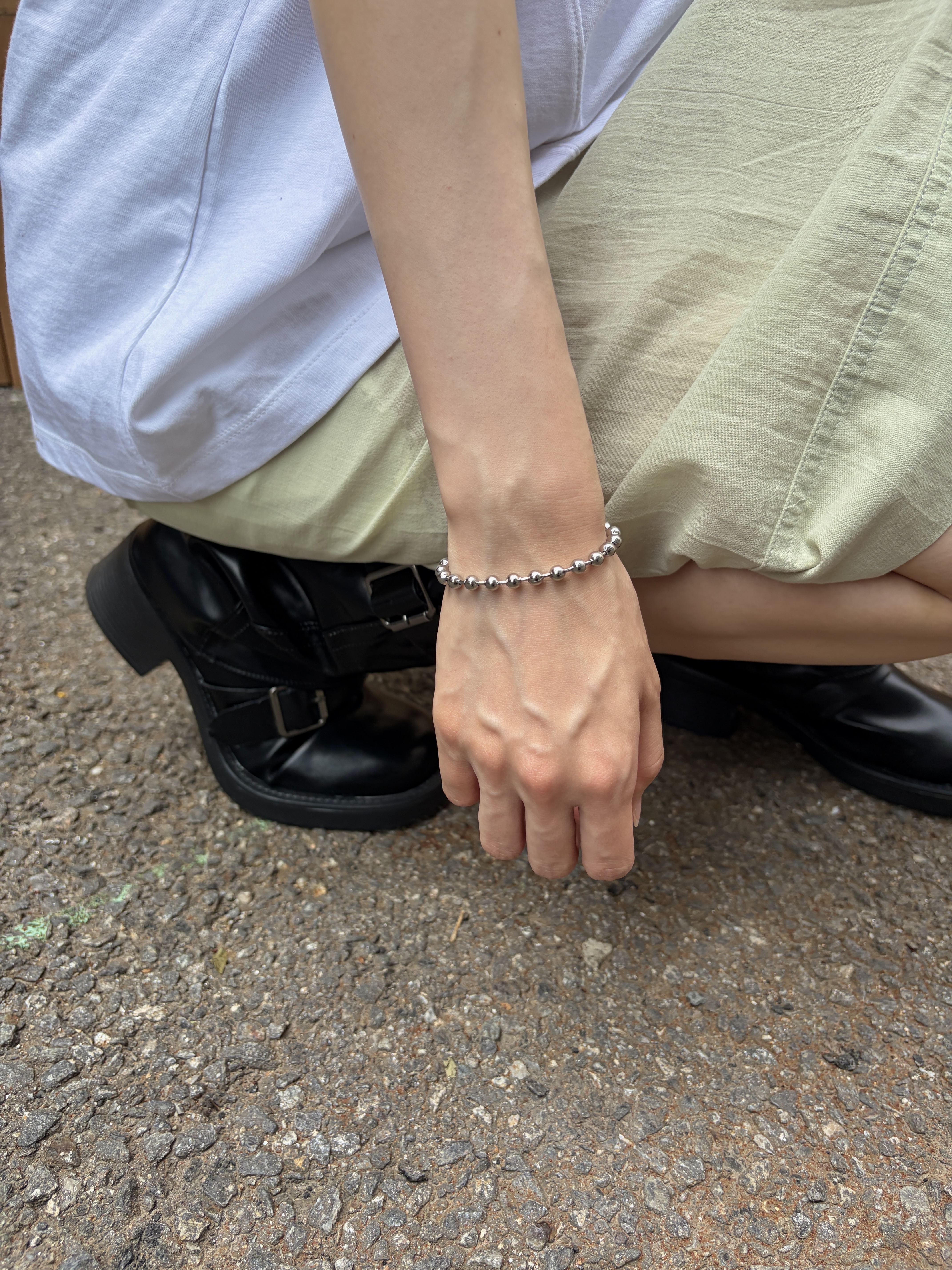Riomeu Round ball chain bracelet 5.0mm 착용 스타일 - 1