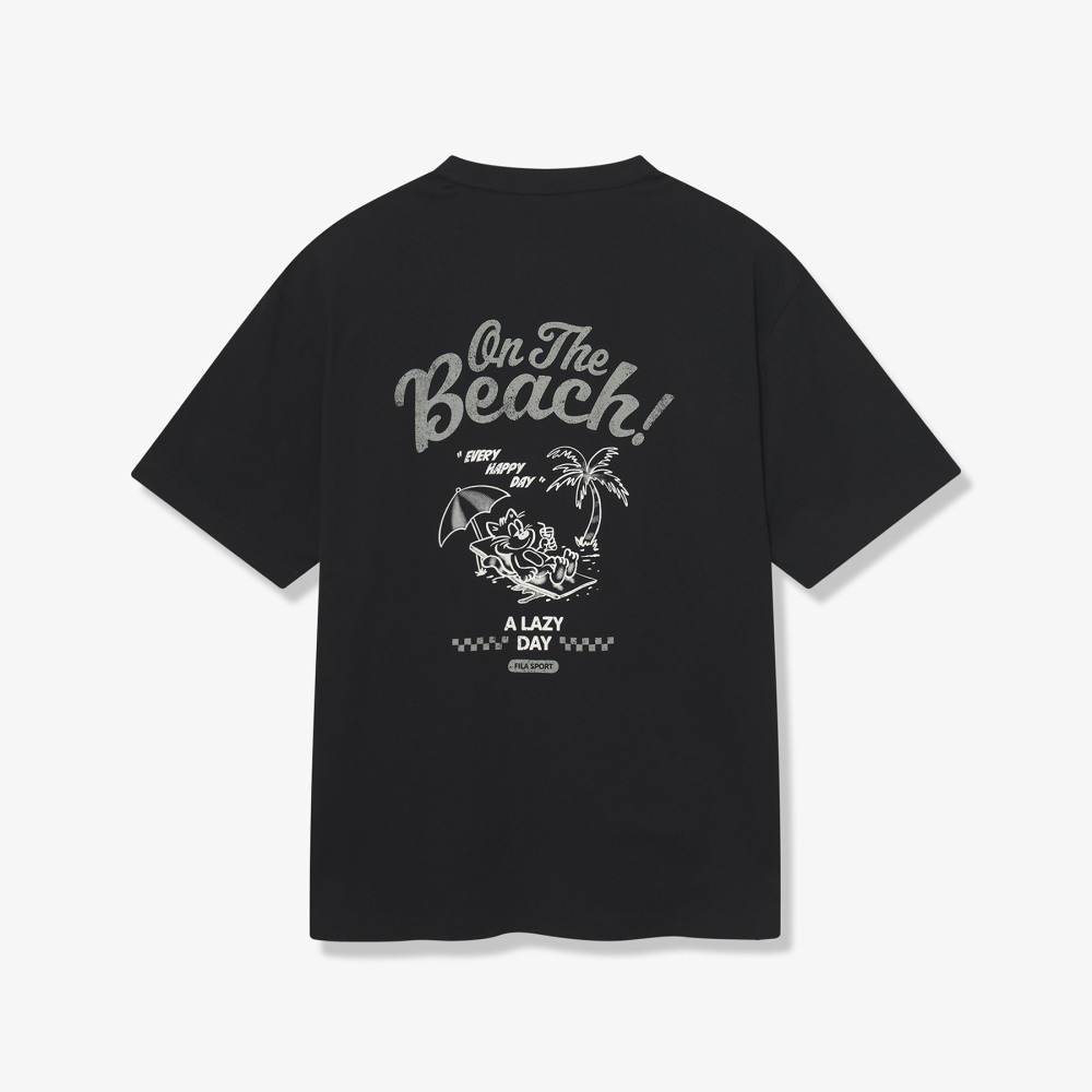 [6% 적립] 휠라 Coldwave+  온더비치 반팔티 블랙([6% 적립] FILA Coldwave Beach T-Shirt Black) - 3