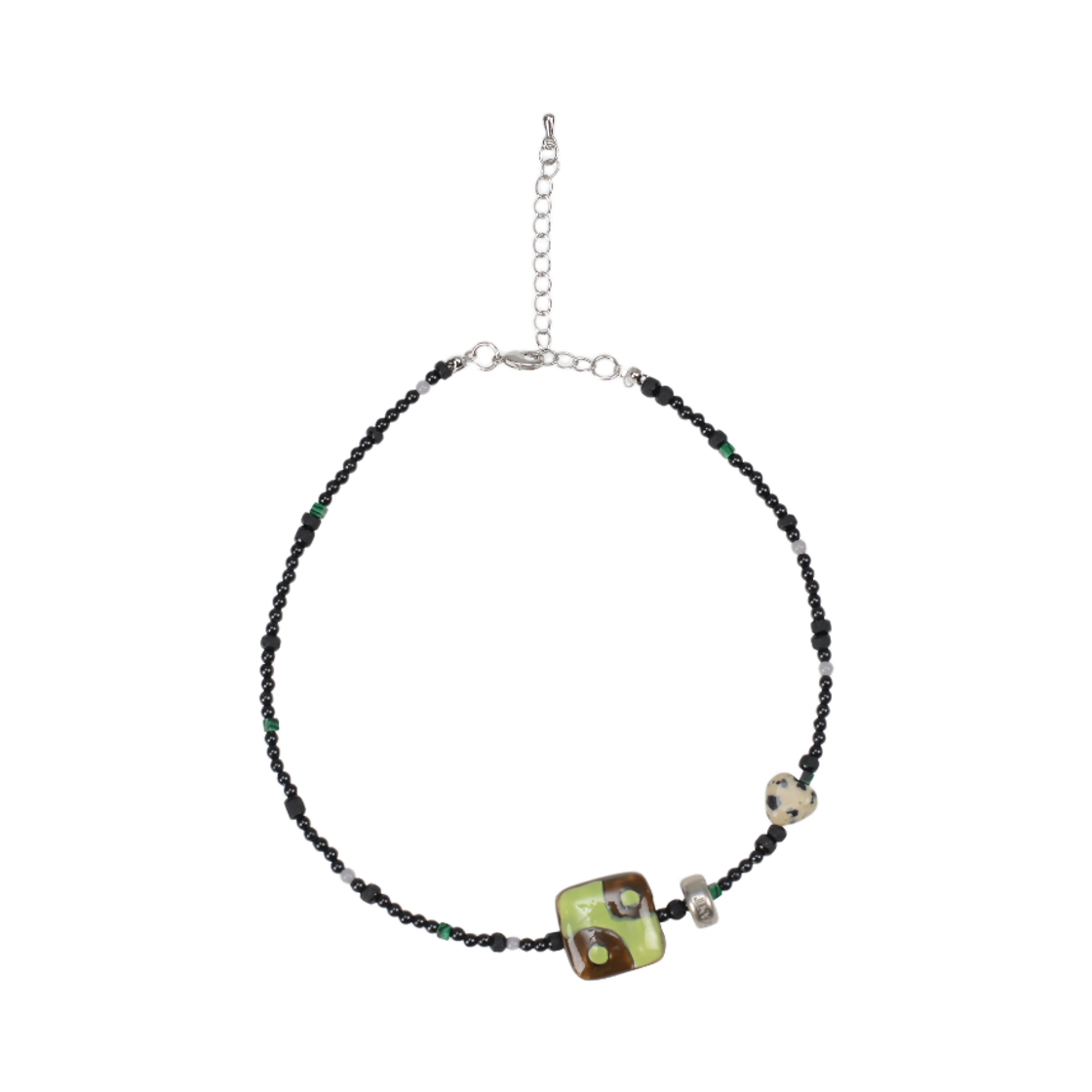 베이컨트 아카이브 달샤 비즈 목걸이 블랙(Vacant Archive Dalsha Beads Necklace Black)