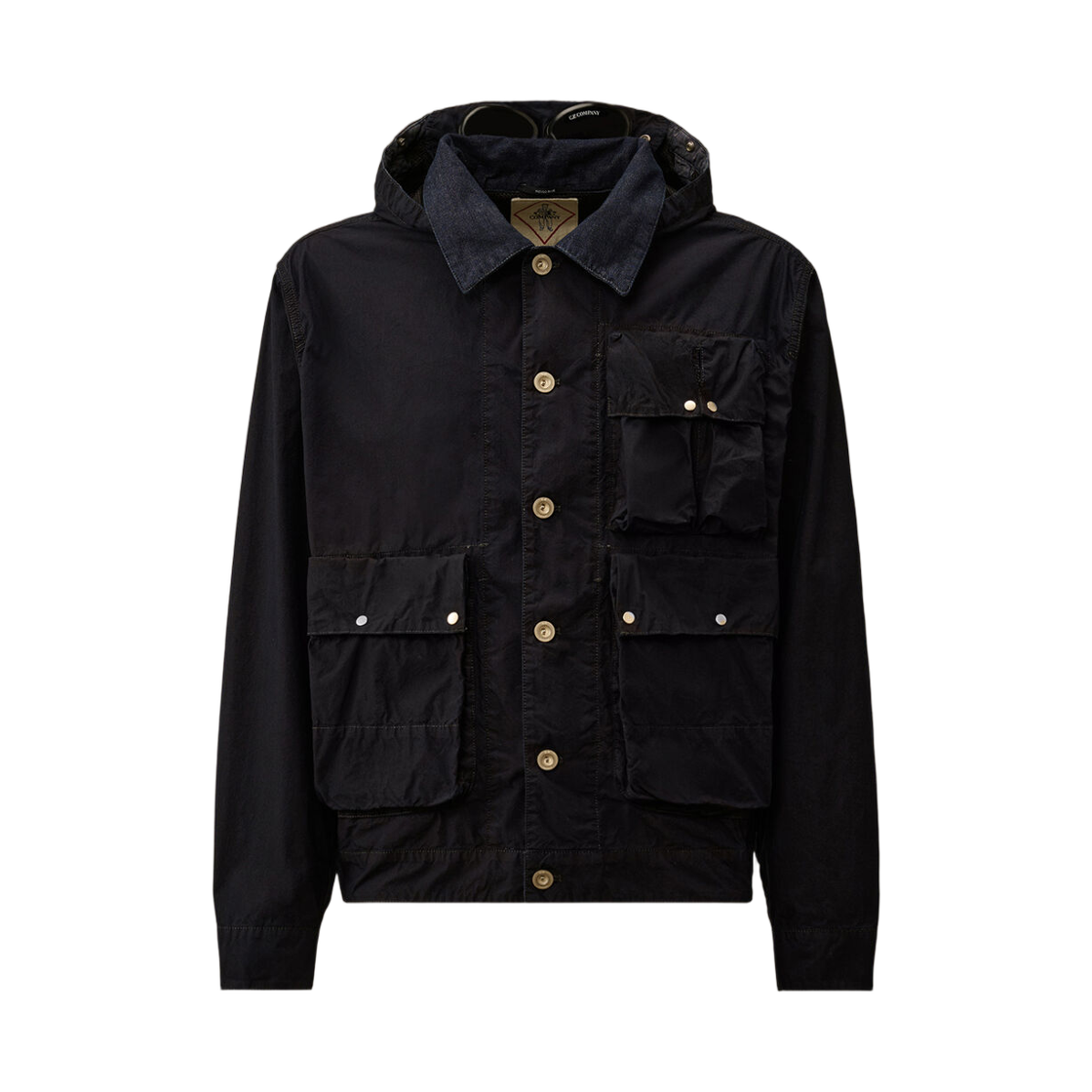 20CMOW164A110288W883 C.P. Company 50 Fili Indigo Goggle Jacket Insignia Blue - 26SS